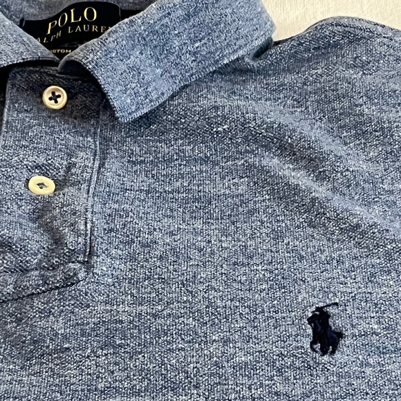 Men’s Ralph Lauren Men's Heather Blue Polo Shirt Size XL Short Sleeve - Picture 3 of 7